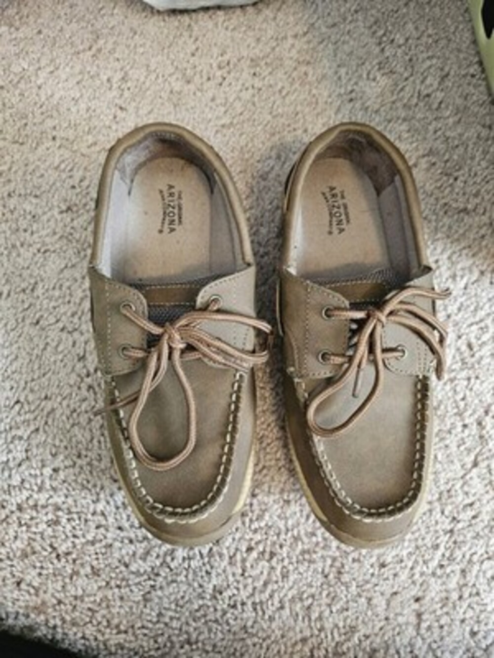 The Original Arizona Jean Company Boys Boat Shoes Loafers Brown Size 4